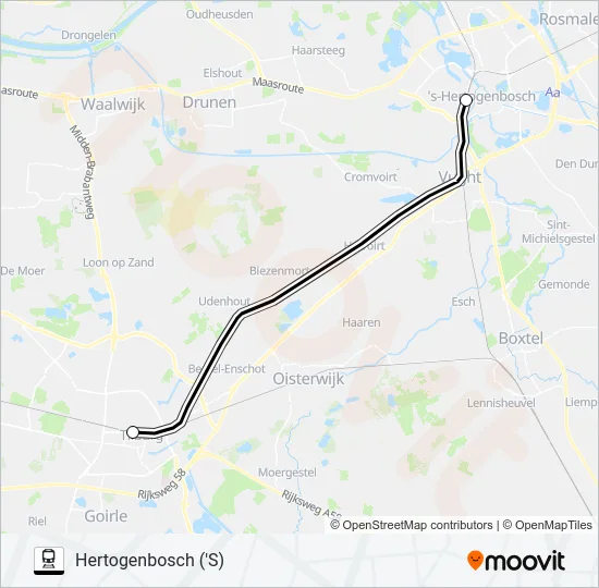 SNELBUS I.P.V. TREIN Train Line Map
