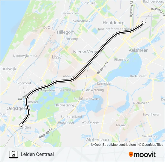 SNELBUS I.P.V. TREIN Train Line Map