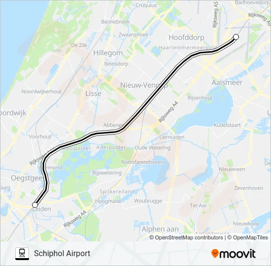SNELBUS I.P.V. TREIN Train Line Map