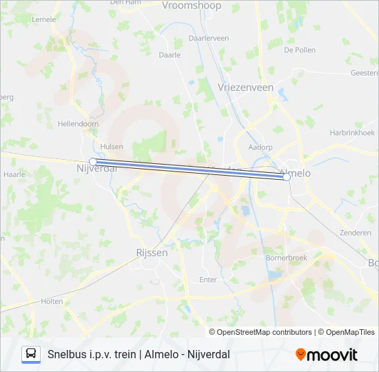 SNELBUS I.P.V. TREIN Bus Line Map