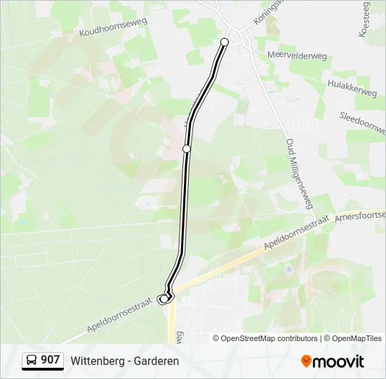 907 Bus Line Map