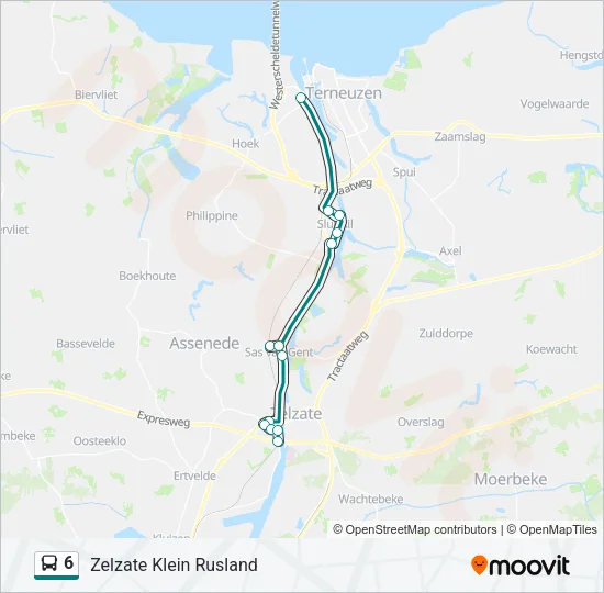 6 Bus Line Map