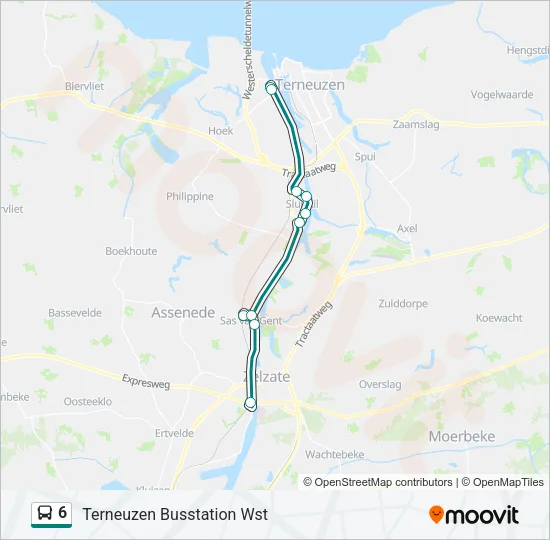 6 Bus Line Map