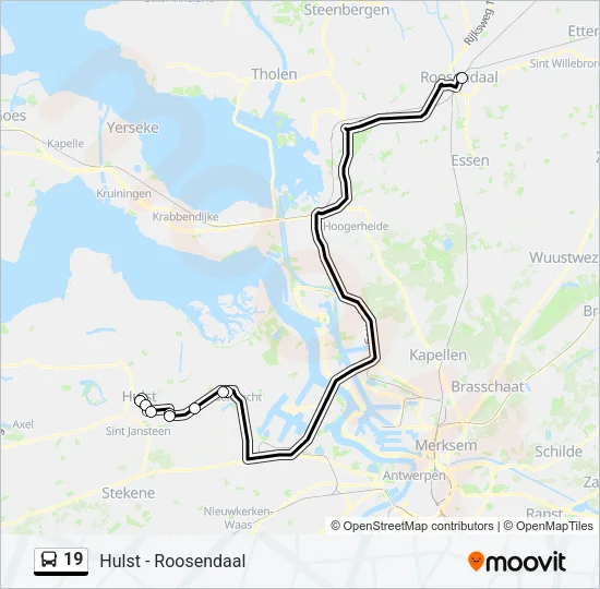19 Bus Line Map