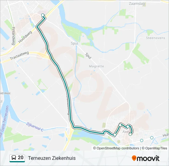 20 Bus Line Map