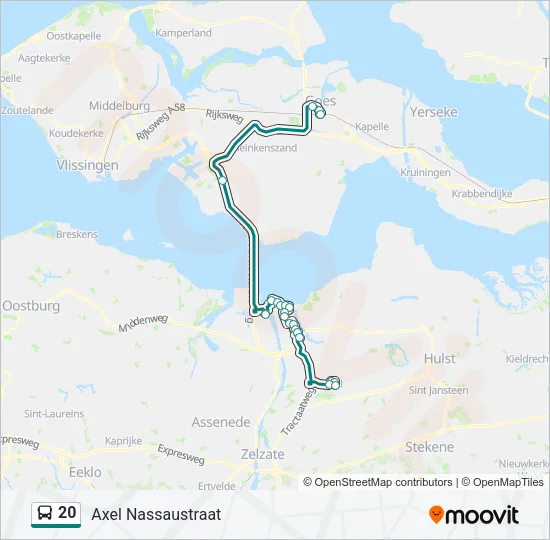 20 Bus Line Map