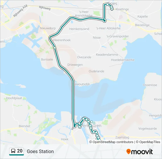 20 Bus Line Map