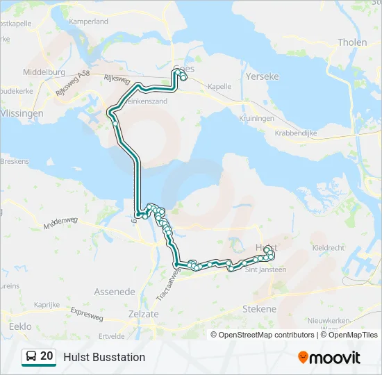 20 Bus Line Map