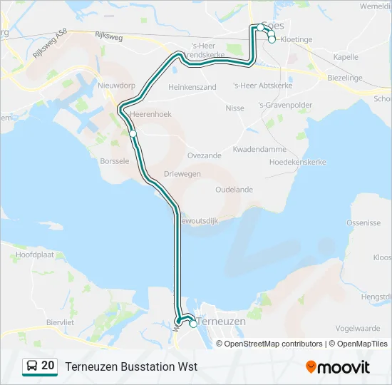 20 Bus Line Map