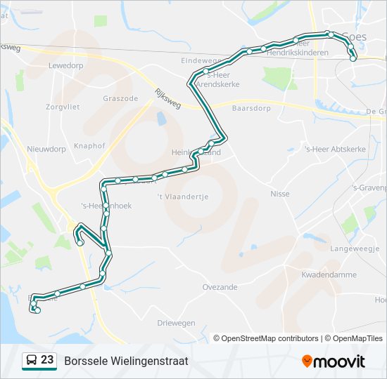 23 bus Line Map