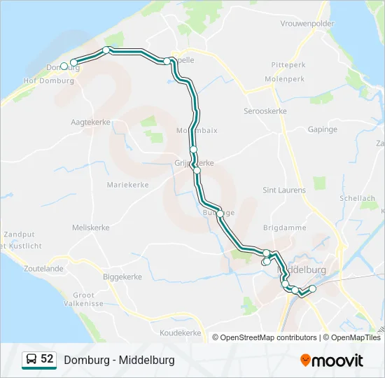52 Bus Line Map