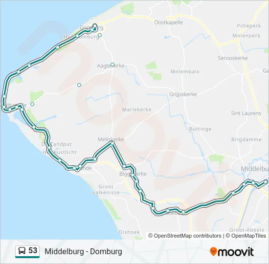 53 Bus Line Map