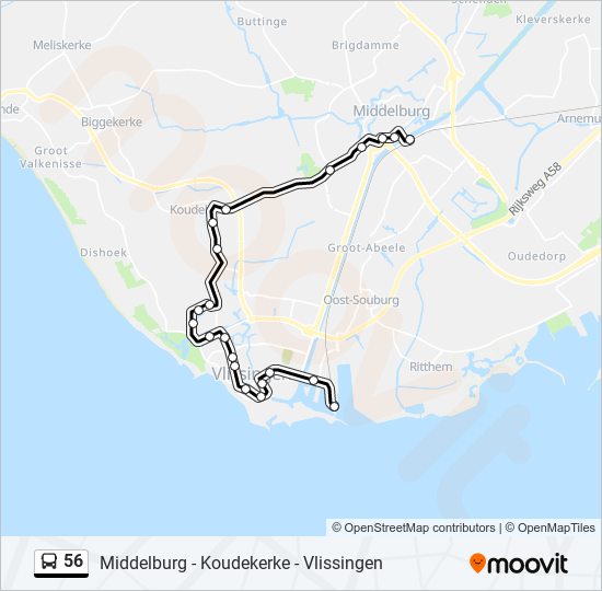 56 bus Line Map