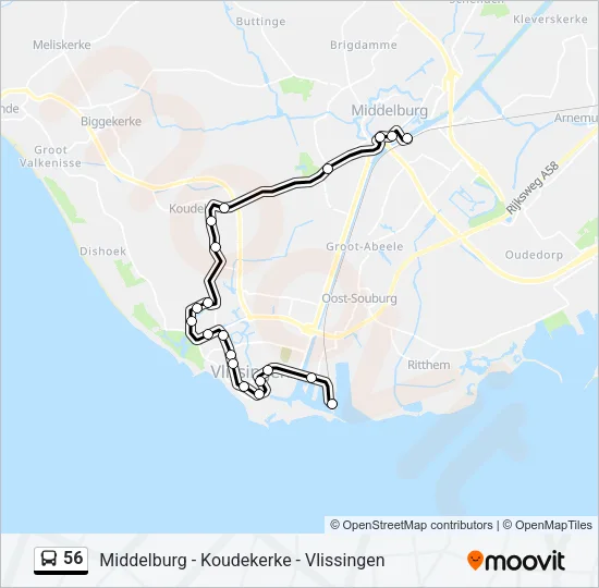 56 Bus Line Map