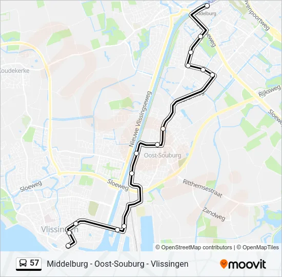 57 Bus Line Map