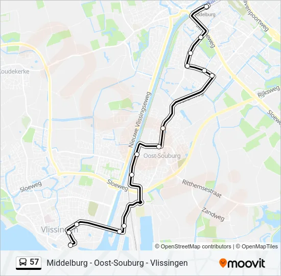 57 Bus Line Map