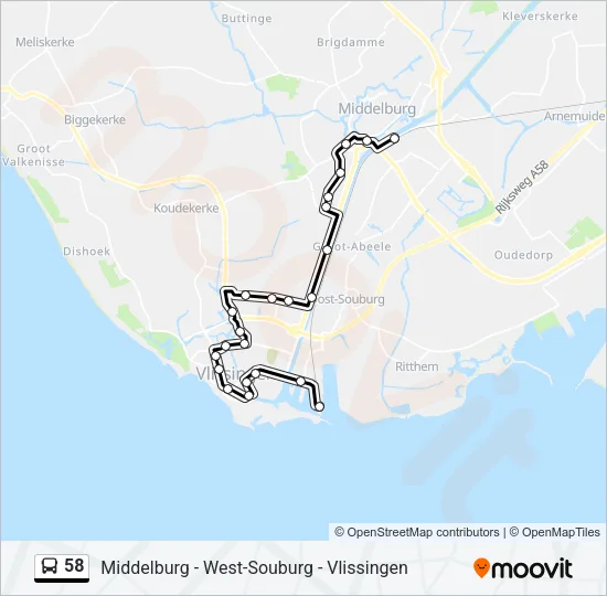 58 Bus Line Map