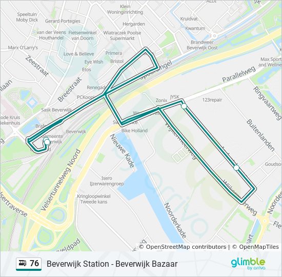 Staat zeewier Monet 76 Route: dienstregelingen, haltes en kaarten - Beverwijk Bazaar