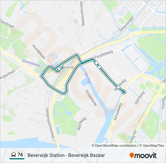 76 Bus Line Map