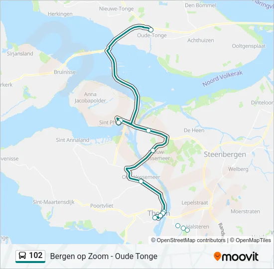 102 Bus Line Map