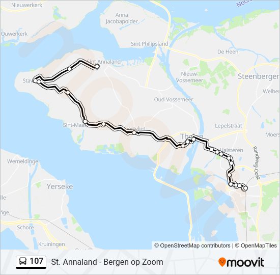 107 bus Line Map