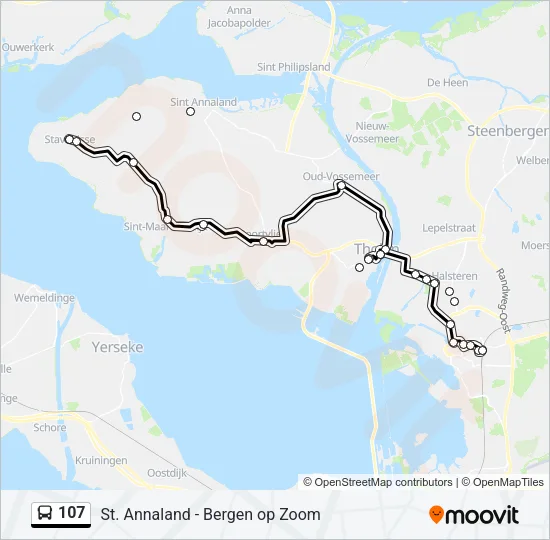 107 Bus Line Map