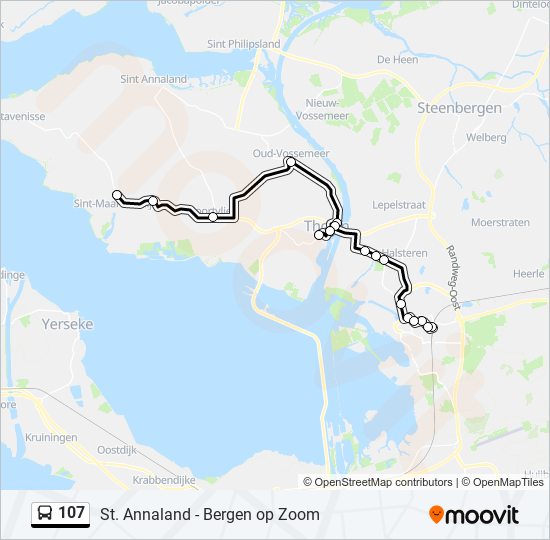 107 bus Line Map