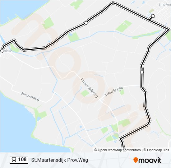 108 Bus Line Map
