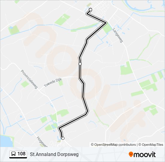 108 bus Line Map