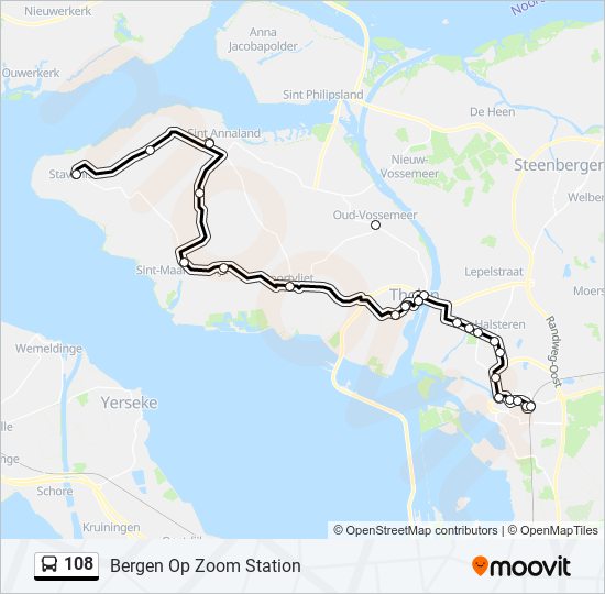 108 bus Line Map