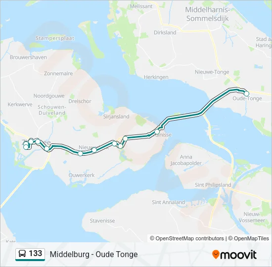 133 Bus Line Map