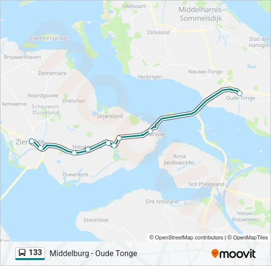 133 Bus Line Map
