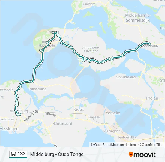 133 Bus Line Map