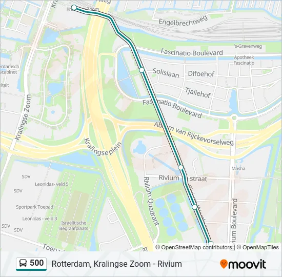 500 Bus Line Map