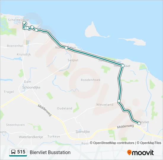 515 Bus Line Map