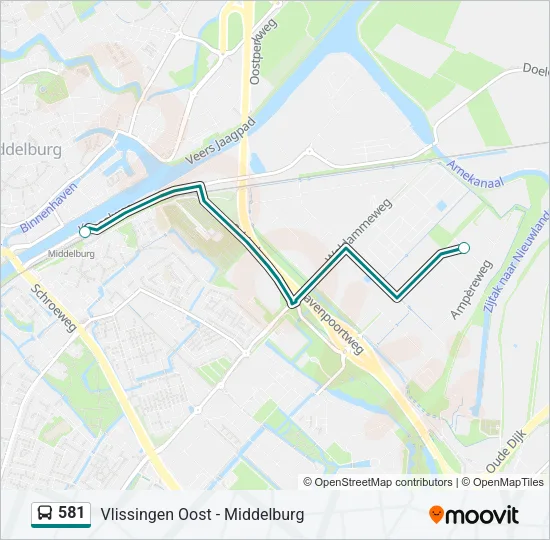 581 Bus Line Map