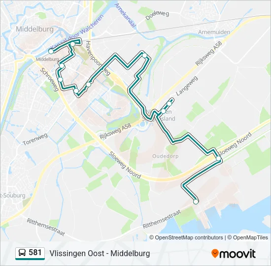 581 Bus Line Map