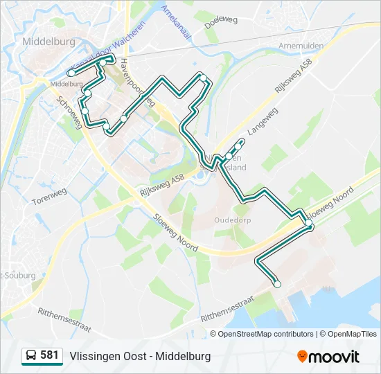 581 Bus Line Map