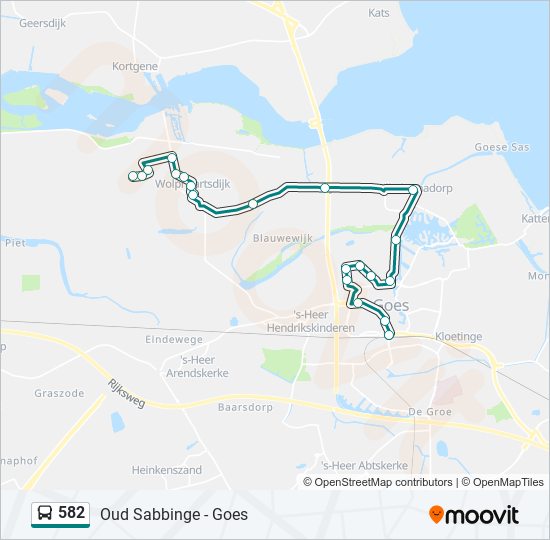 582 bus Line Map