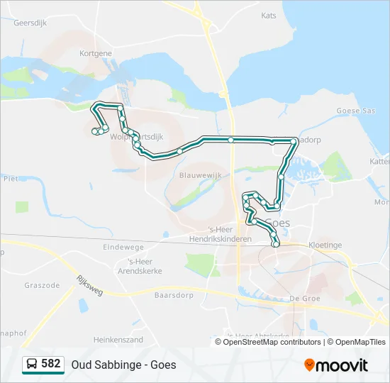 582 Bus Line Map