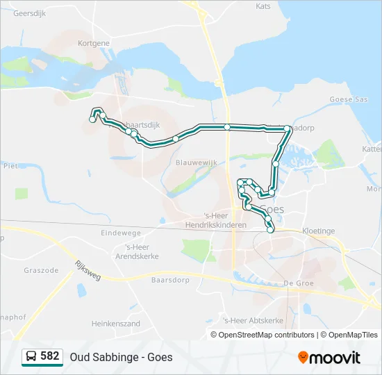 582 Bus Line Map
