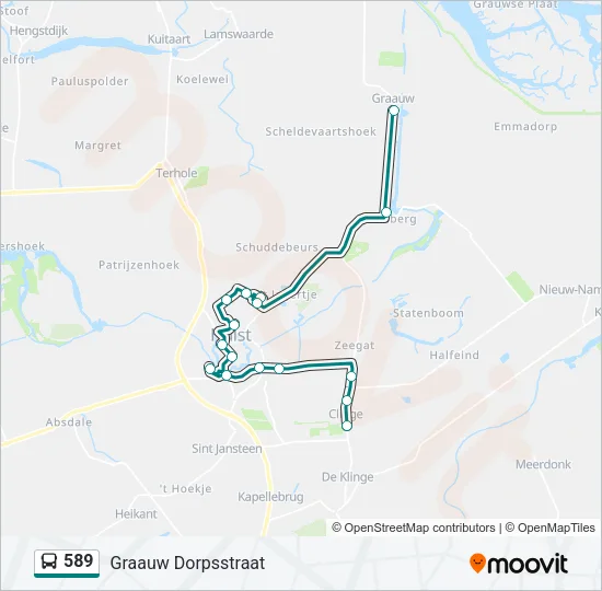 589 Bus Line Map