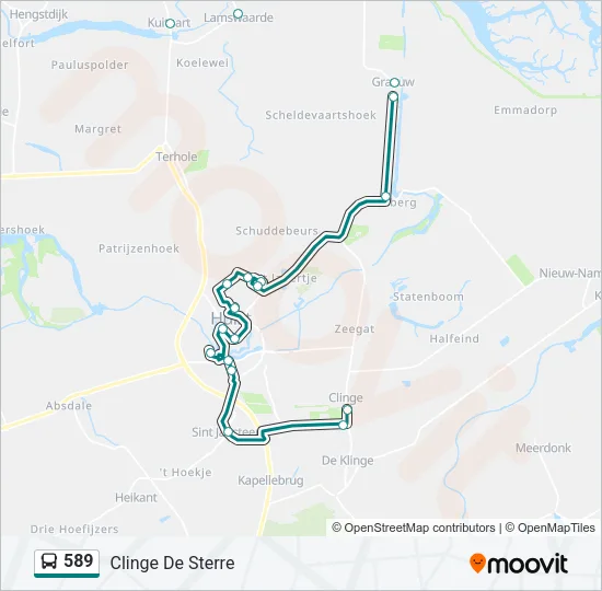589 Bus Line Map