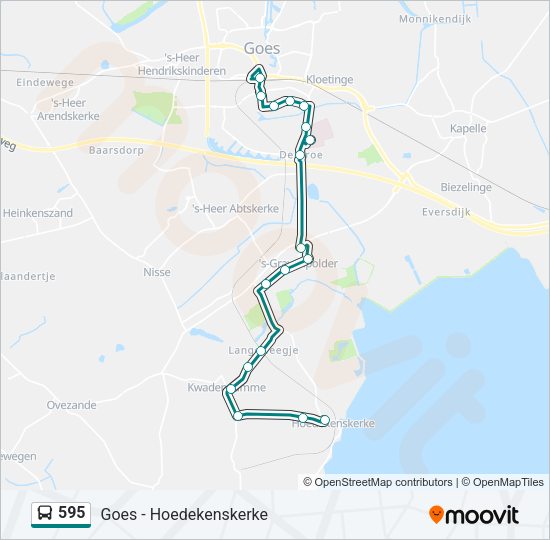595 Bus Line Map