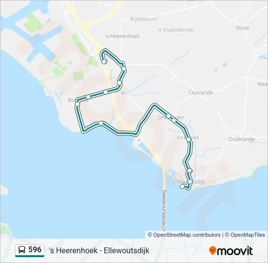 596 Bus Line Map