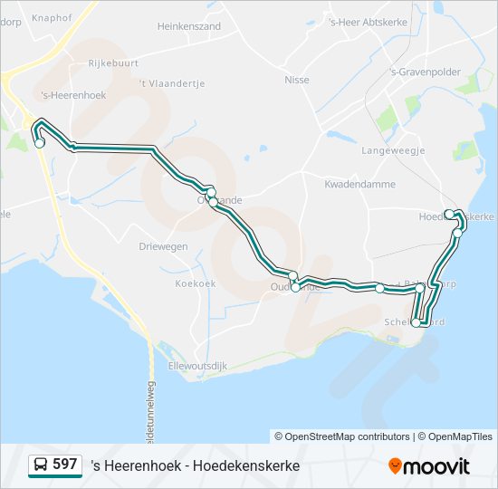 597 Bus Line Map