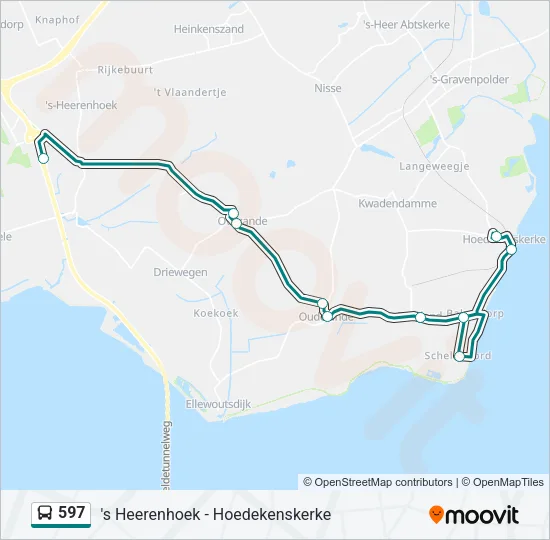 597 Bus Line Map