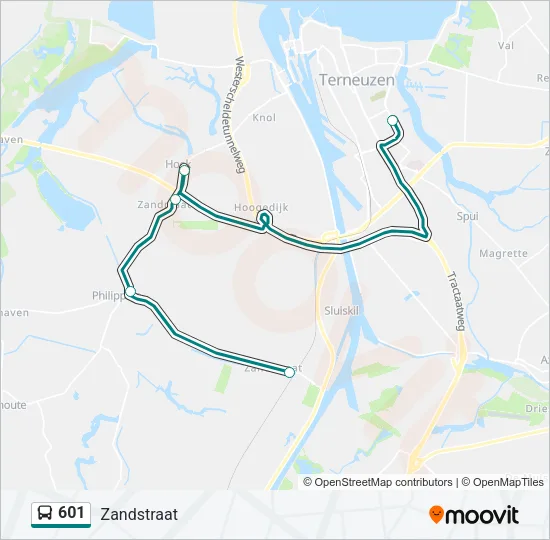 601 Bus Line Map