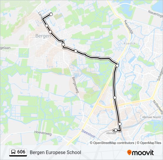 606 Bus Line Map