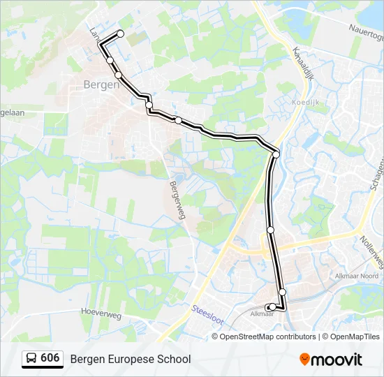 606 Bus Line Map